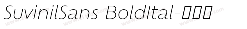 SuvinilSans BoldItal字体转换